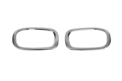 OmsaLine Rear Bumper Reflector Surround (2 Pcs, Stainless Steel) Chrome for Jeep Renegade