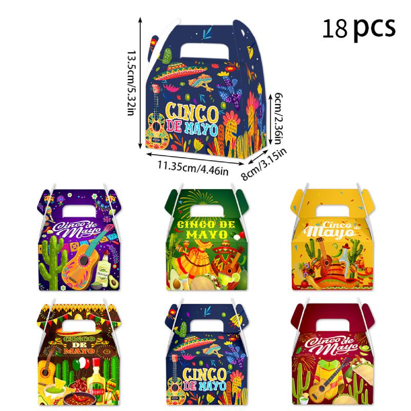 Mexico Paper Themed Candy And Snack Packaging Box Party Props Decoration