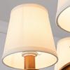 Vintage Chandelier Modern Living Room Bedroom Foyer Light Fixtures Fabric Lampshade Lamp Decor Home Lighting Lustre E14 110-220V
