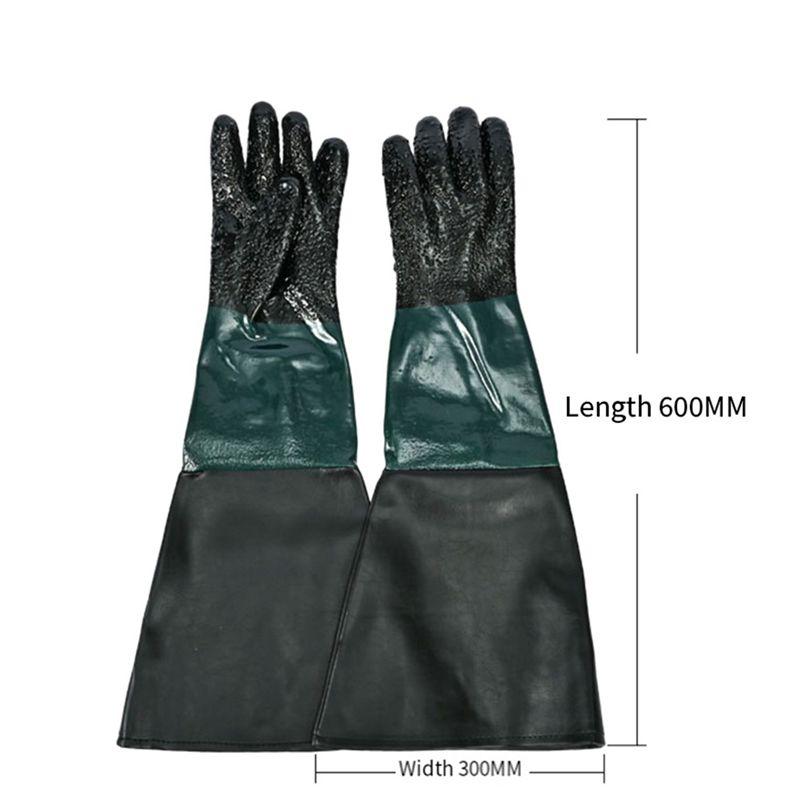 Feb.Blast Rubber Gloves For Sandblasting Sandblaster Sand Blast Cabinet Sandblasting Gloves Sandblaster Replacement Parts 23.6 I