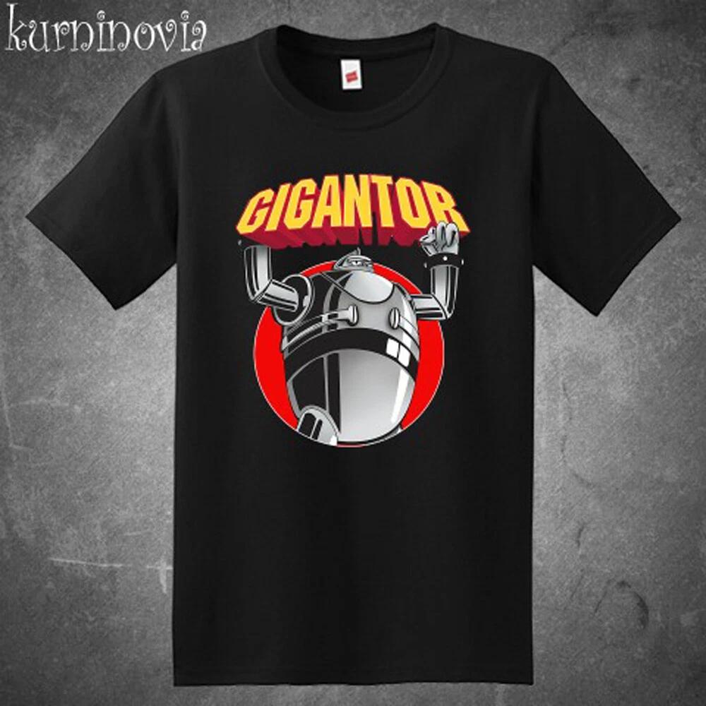 Gigantor Retro Robot Anime Cartoon Men s Black T-Shirt Tee Top Unisex M