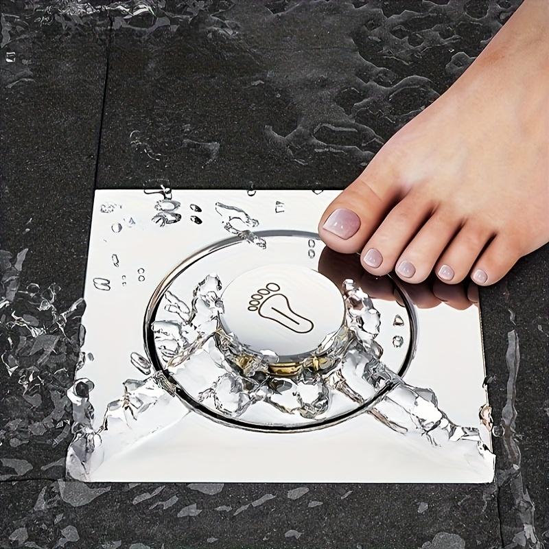 Stainless Steel Shower Drain with Smooth Edge Design Clog Resistant Fast Drainage Modern Bathroom Essential Minimalist White Round Drain No Overflow