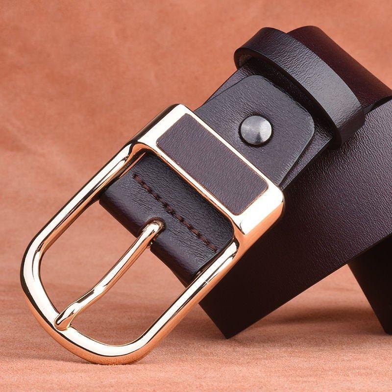 2026 Pánský univerzální kožený pásek s přezkou ze slitiny - Vysoce kvalitní doplňek k džínám