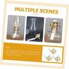 NUOBESTY Kerosene Lamp Burner Replacement Set of 3 with Wick, Retro Oil Lamp Parts, Antique Lantern Wick Burner, Metal Adjuster, Repair Parts, Interio