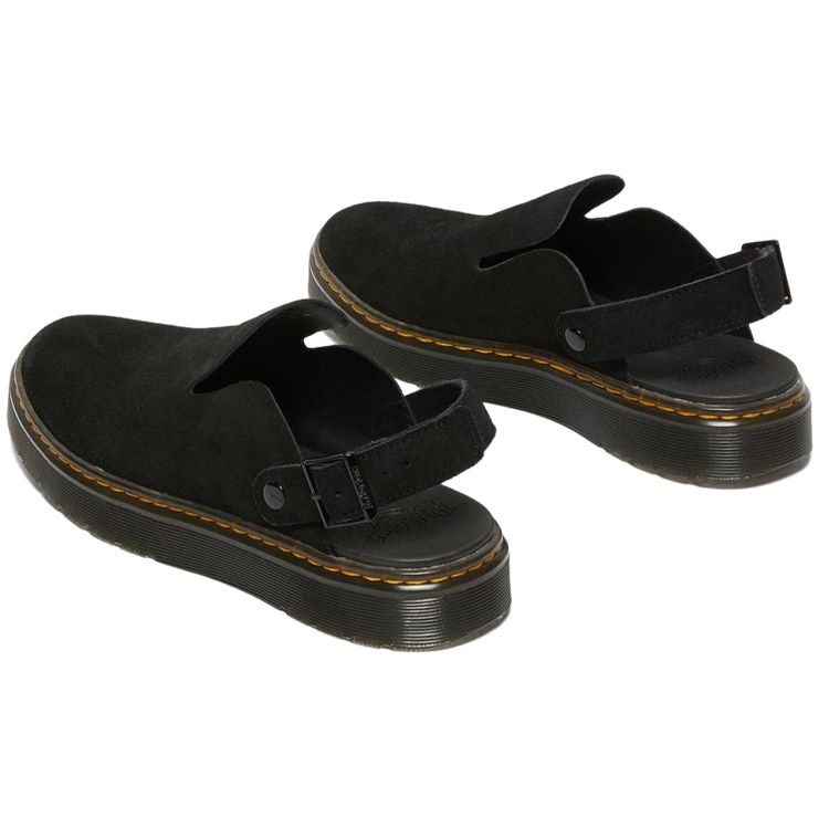 Dr. Martens Unisex Carlson Suede Black Slingback Mule Sandals 27410001