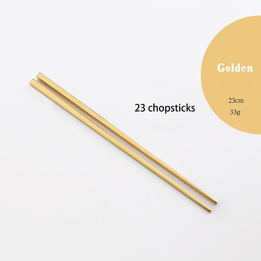 HANYANG 304 cuillères, fourchettes et baguettes en acier inoxydable miroir Portugal couteaux et fourchettes plaqués or argent brillant vaisselle occidentale d'hôtel