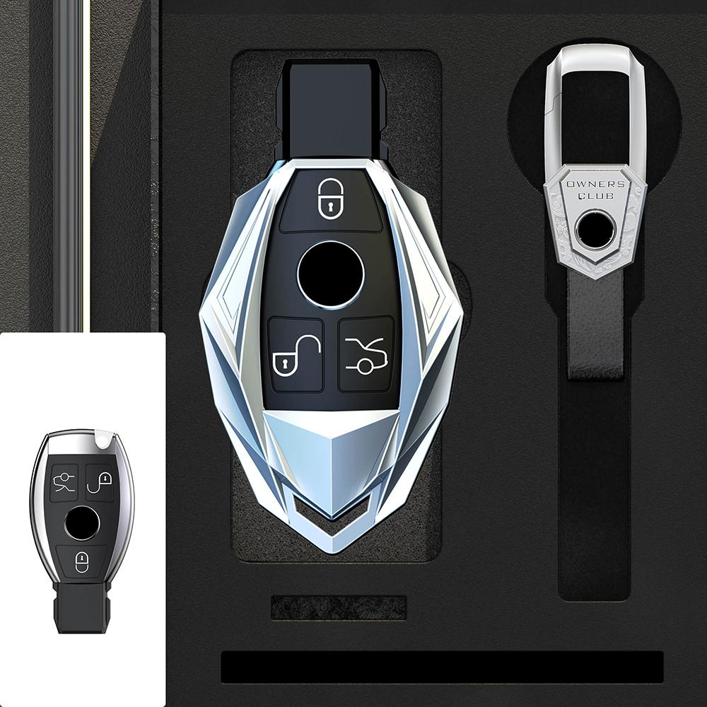 Kryt pouzdra na klíče ze slitiny zinku do auta pro Mercedes Benz třídy ACESG GLC CLE CLA GLB GLS W177 W205 W213 W222 X167 AMG