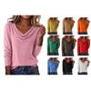 2025 Autumn/Winter European and American Versatile Solid Color High Neck Loose Sweater