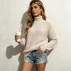 Women's Casual High Neck Long Sleeve Pullover Sweater