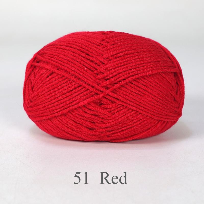 1pc 50g Soft Wool Milk Cotton Yarn Crochet Anti-Pilling Hand Knitting Thread For Cardigan Scarf Hat Baby Sweater Doll Supplies