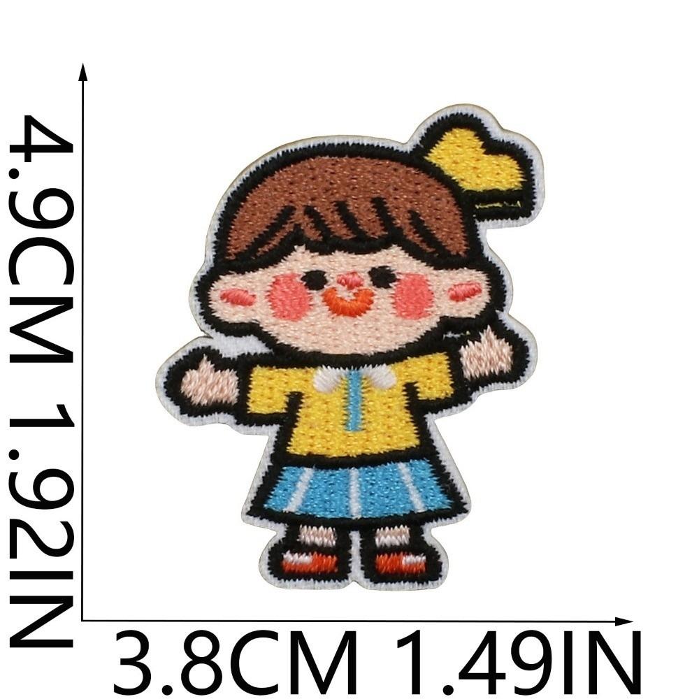 Clothes Decor Cartoon Embroidered Patches Handmade Iron On Sew Iron On Patches DIY Style Appliques Sticker Boy Girl