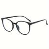 Vintage Oval Full Rim Non-Prescription Glasses Anti-Blue Light Clear Lens Fashionable Unisex Eyewear