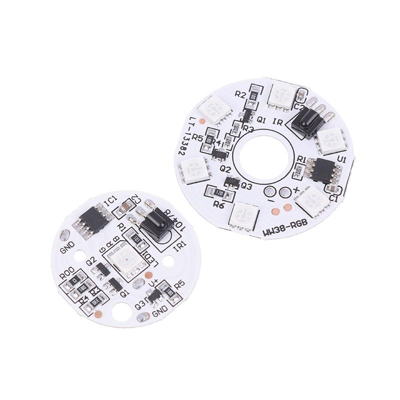 Color Rgb Light Board Round Led Light Source Low Voltage Dc 5V Switch Remote Control For Ornament Base Diy Led