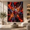 Decorative Tapestry,AC Milan Printed Wall Art, Lightweight Wall Hanging For Bedroom Background