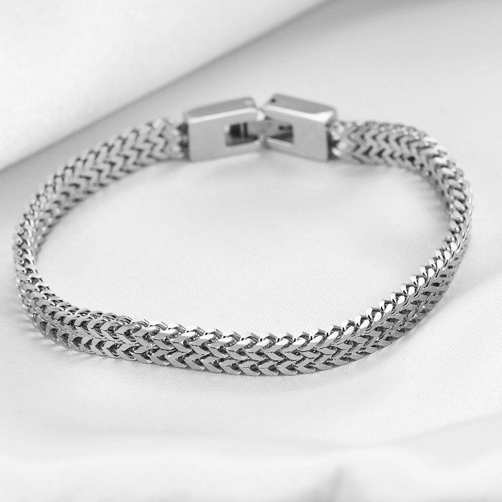 European & American Hip Hop 6MM Dragon Bone Snake Chain Bracelet - Fashionable Titanium Steel
