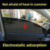 Car Window Shade Electrostatic Stickers Anti-UV Privacy Black White Dotted Sunshade Window Stickers for Auto Side Blocks Covers