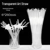 Colorful Individually Wrapped Transparent Black Food-Grade Plastic Straws for Juice Drinks