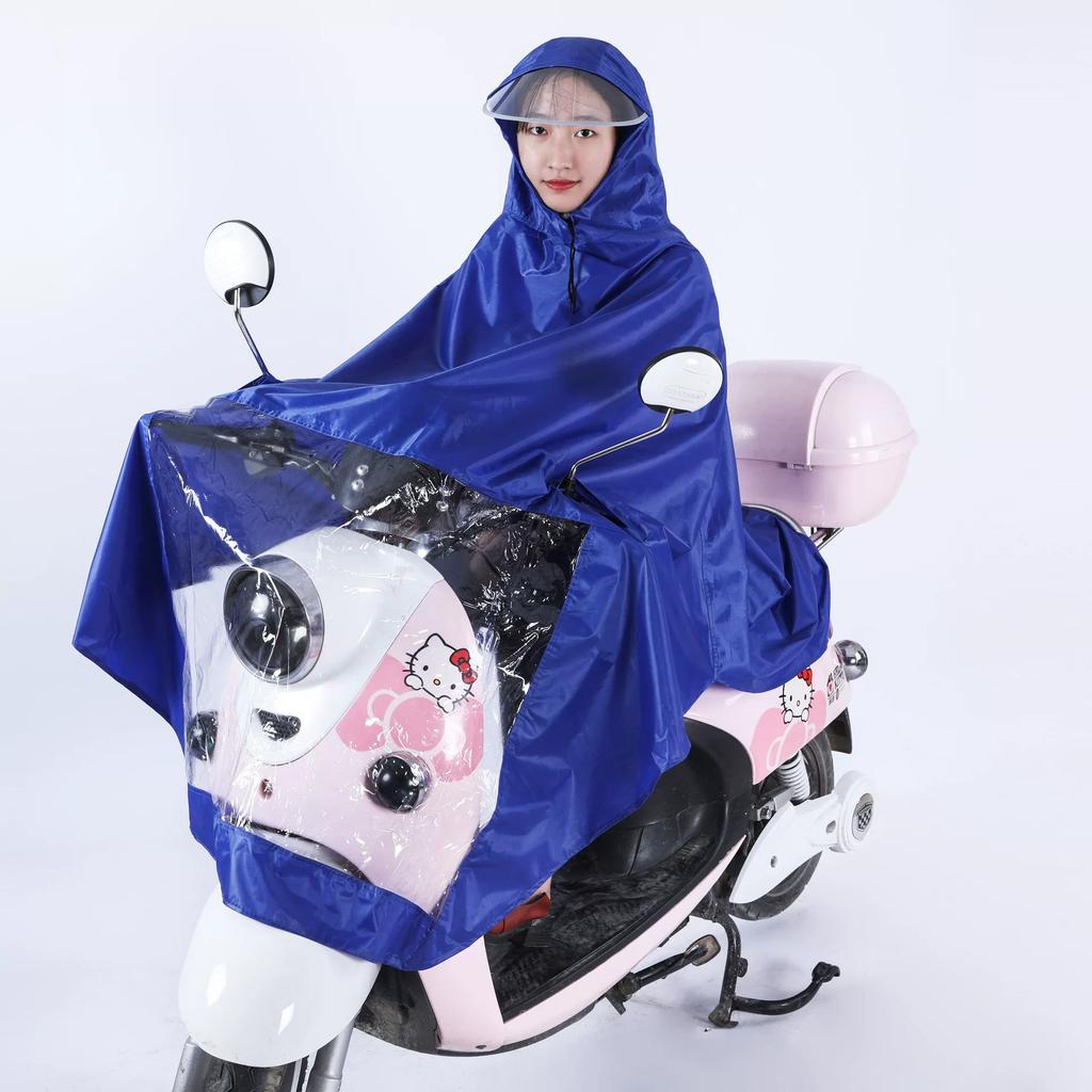 Electric Vehicle Raincoat for Motorcycles and Electric Bikes, New Model for Men and Women, Single or Double Person, Enlarged Long Style, Full-Body