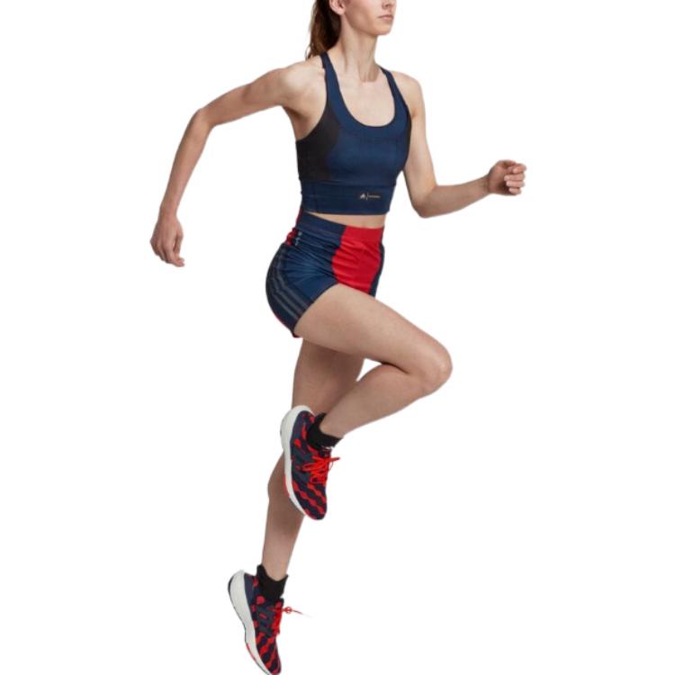 Adidas X Marimekko Collaboration Color Block Medium Support Sports Bra Women Underwear Blue HH7313