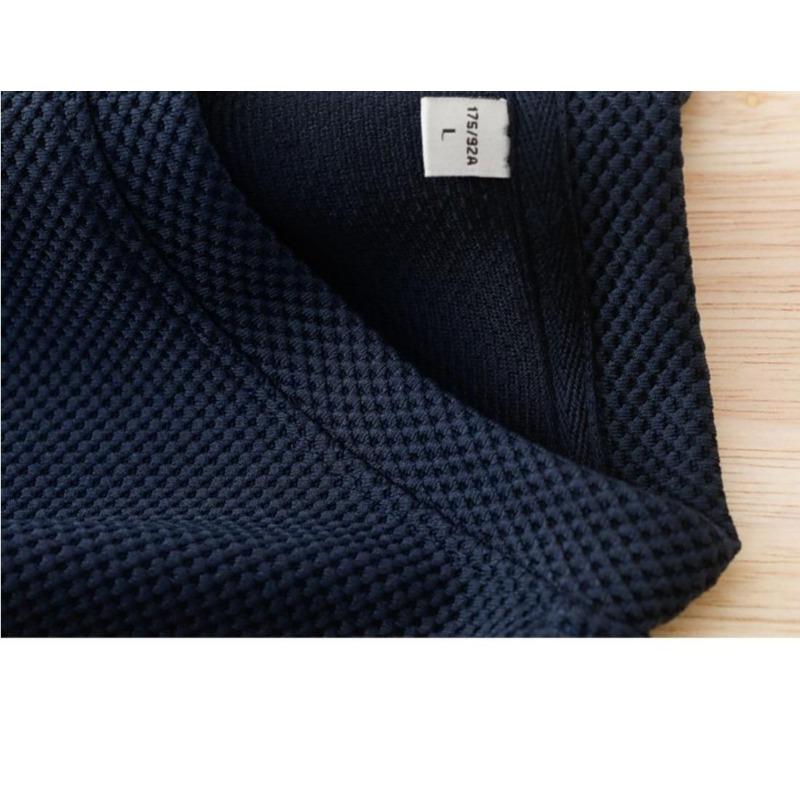 Round Neck Waffle Short-sleeved T-shirt for Men Loose Casual American Retro Solid Color Versatile Top Pullover