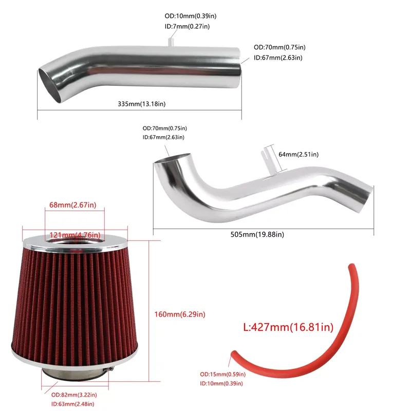 Kit de Filtro de Tubería de Admisión de Aire Frío Rojo Para Mitsubishi Eclipse Galant Dodge Stratus Chrysler Sebring Sistema de Admisión de Aire del Motor