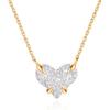 Gold Necklace for Women 14K Gold Plated Simple Chain Cubic Zirconia Pendant Necklace Cute Rhinestone Solitaire Necklace Dainty Gold Jewelry for Women
