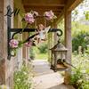 Decorative Garden Wall Mount Swing Angel Plant Hanger Cute Girl Bracket Small Space Hanger Metal Hook for Hanging Flower Basket Bird Feeder
