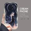 Cartoon Pattern Cream Texture Casing Wavy Edge Soft Silicone Cover Phone Case for OPPO Reno Realme OnePlus Vivo