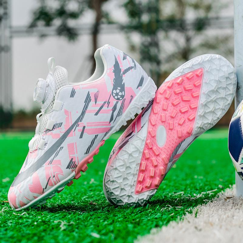 Fußballschuhe Grenzüberschreitend Kinder Jungen Gebrochene Nägel TF Mädchen Grundschule Teenager Drehknöpfe Rasen Trainingsschuhe