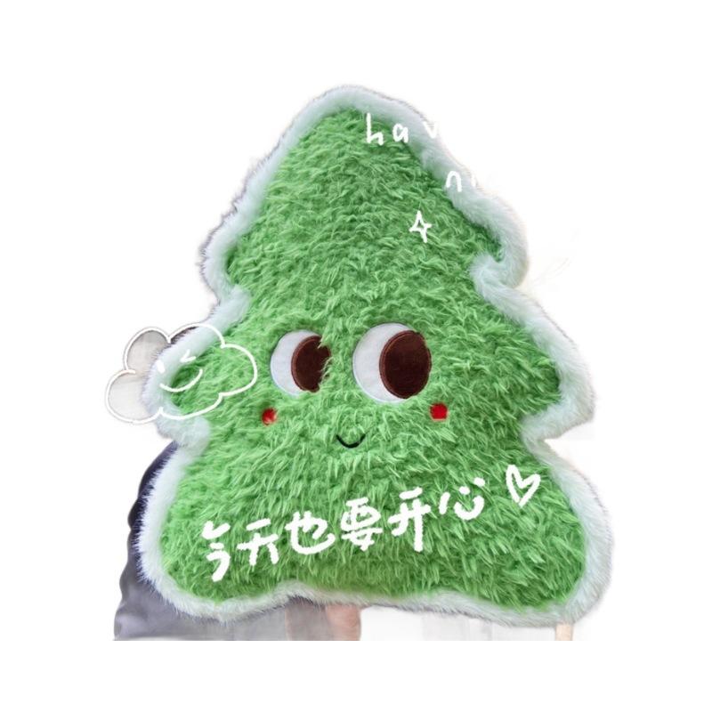 Cartoon Christmas Tree Pillow Christmas Decoration Plush Toy Doll Living Room Sofa Ornament Doll Cushion
