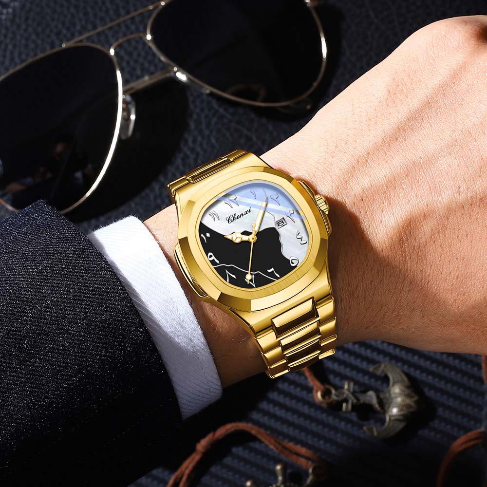 CHENXI New Men's Watch Eastern Arabic numerals Luxury Business Waterproof Luxury Wristwatch for Men Gift relojes para hombres