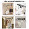 Bathroom Wall Hole-free Door Swivel Suction Cups Strong Load-bearing Rows of Hooks Bathroom Corrugated Non-marking Sticky Hooks