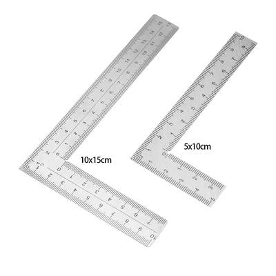 Mini L-Winkel Lineal Mess-Layout-Werkzeug Quadratischer Winkel aus Edelstahl 90 Grad Winkelmesser Präzision für Bau-Rahmen-Winkelmesser