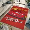 Cars Lightning McQueen Themed Rug Vibrant Race Car Floor Mat for Boys Room Bedroom Playroom Energetic Decor Carpet