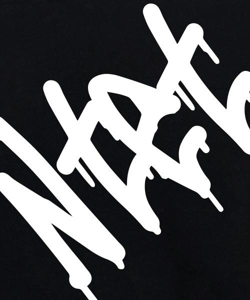 NTET Graffiti Font Logo Jogger Pants Black