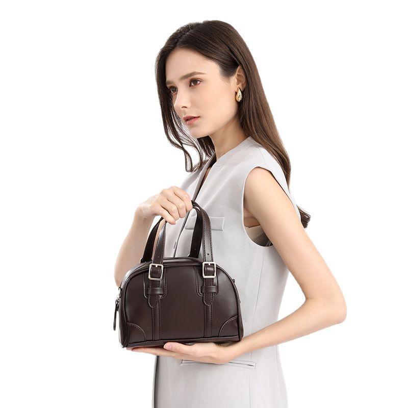 Texture Bag Woman Retro Carrying Small Bag Small Crowd Girls All Single Shoulder Crossbody Bag
