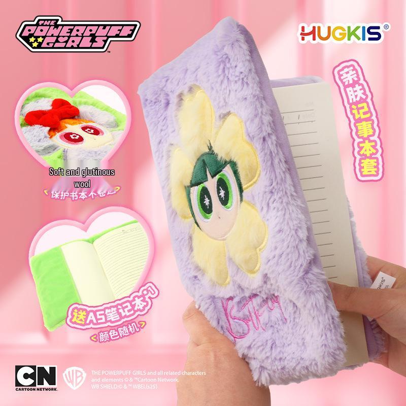 Powerpuff Girls Plush iPad Tablet Protective Crossbody Case & Diary Cover - Creative Gift for Girls