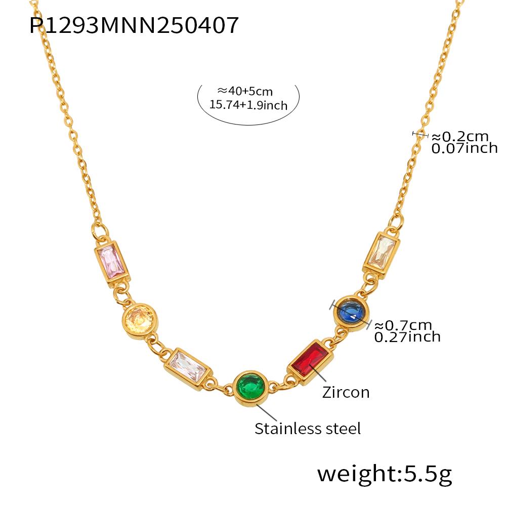 Stainless Steel Chunky Chain Necklaces For Women 18k Gold Plated Hip-hop Rock Style Two Types Chains Women's Statement Necklace