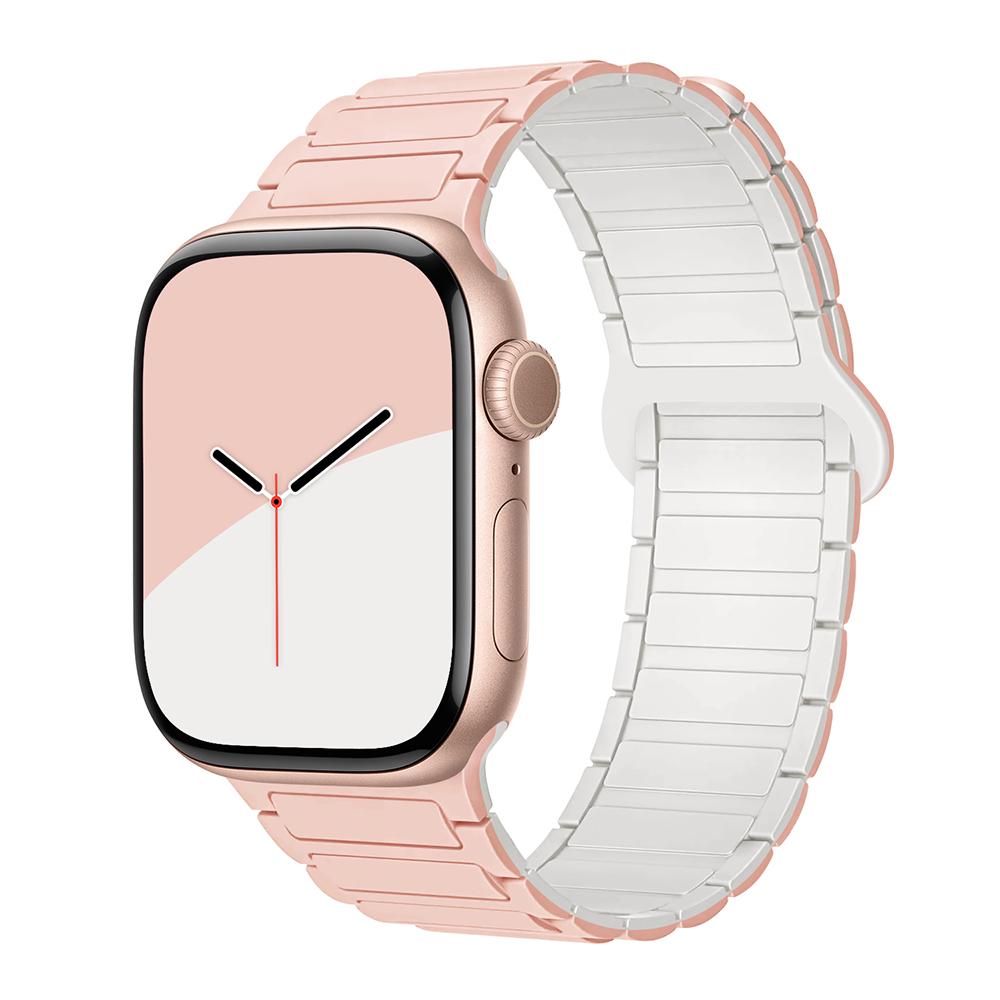 bands for Apple Watch strap 40mm 46mm 45mm 44mm 41mm 49mm Magnetic Silicone correas Bracelet iWatch Series 11 10 9 8 Se ultra2 3