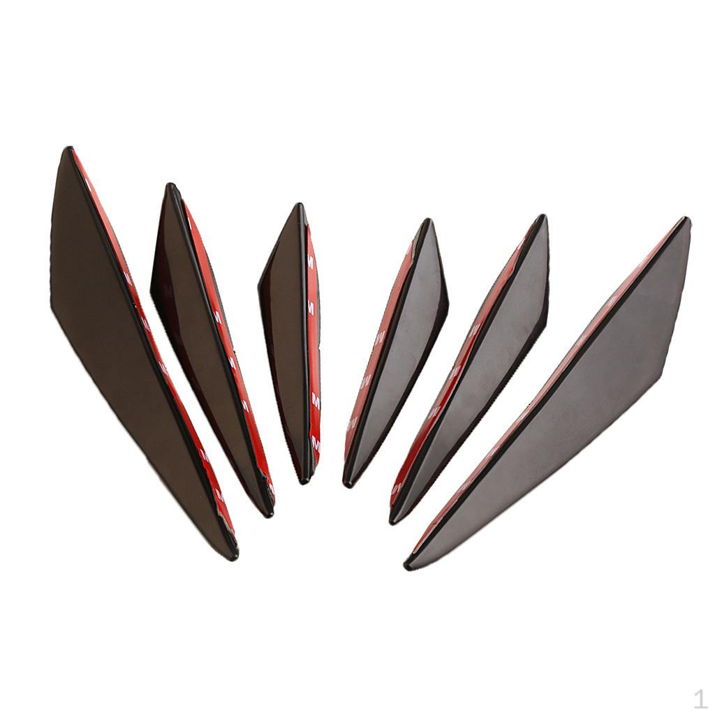 

Набор универсальных передних защитных спойлеров для губ из 6 предметов — черный