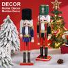 2pcs Nutcracker Puppet Soldier Ornament Doll Merry Christmas Decoration Creative Gift Wooden Handicrafts Desktop Cute Ornament