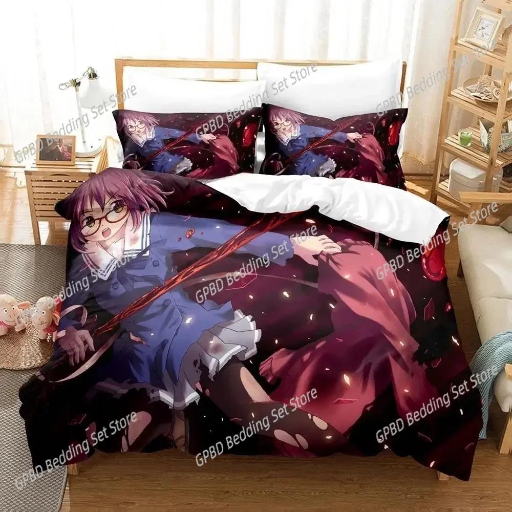 Fashion 3D Print Kawai Girl Beyond the Boundary Beding Set Bedrom Soft Modern Bedspreads Comefortable Soft with Soft Fabric Duvet Cover Pilowcase