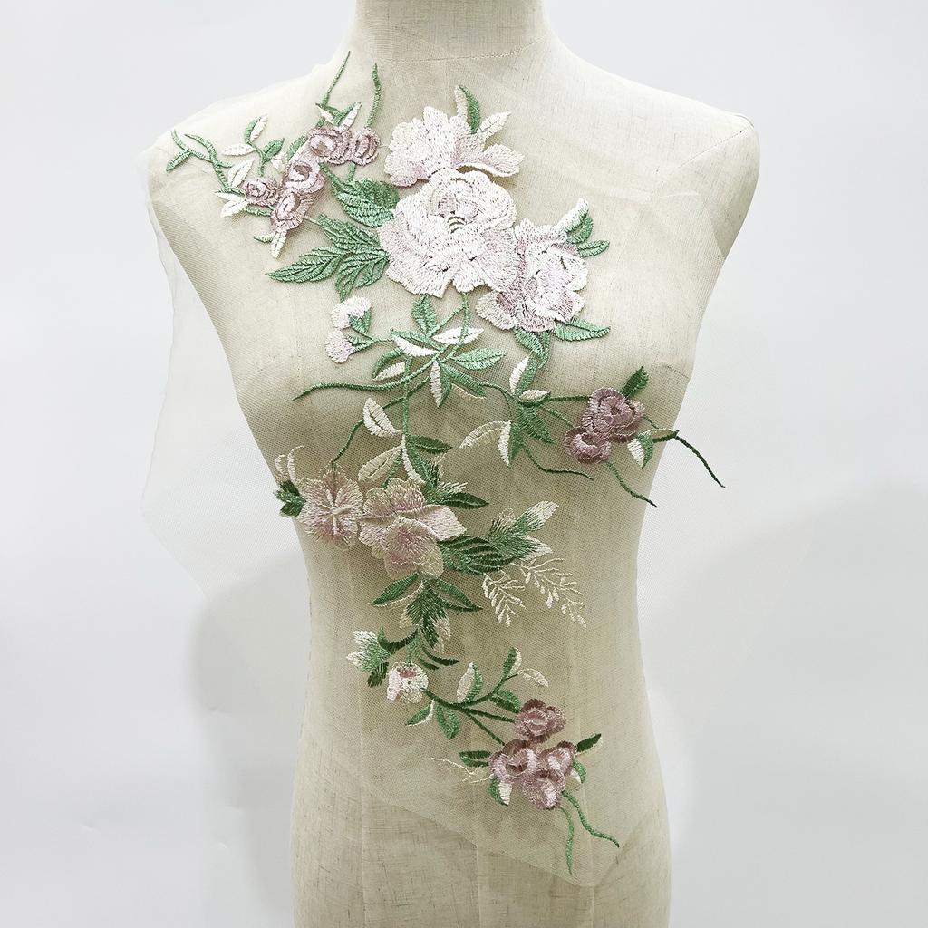 Broderilapp i mesh-spets