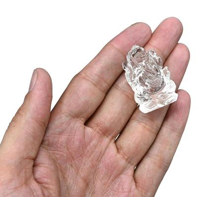 Sphatik Ganesh Original Certified Idol - AAA Grade Sphatik Healing Clear Quartz Crystal for Mediation Pooja