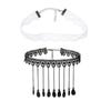 pcs Crystal Steampunk Style Boho Jewelry Gothic Necklace Gemstone Pendant Collar Chocker Black Lace
