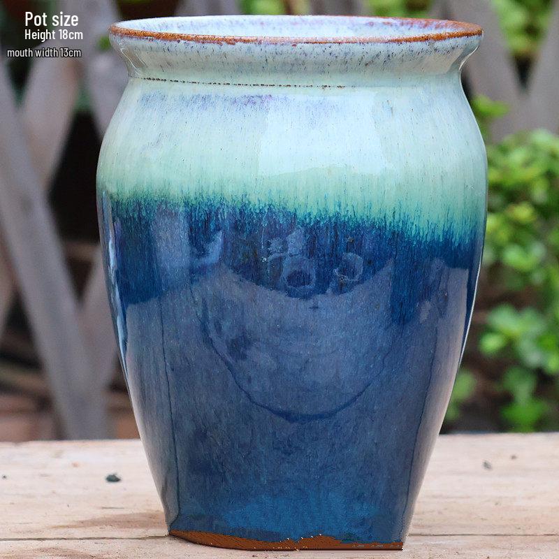 Large Handmade Coarse Ceramic Pot for Succulents and Greenery