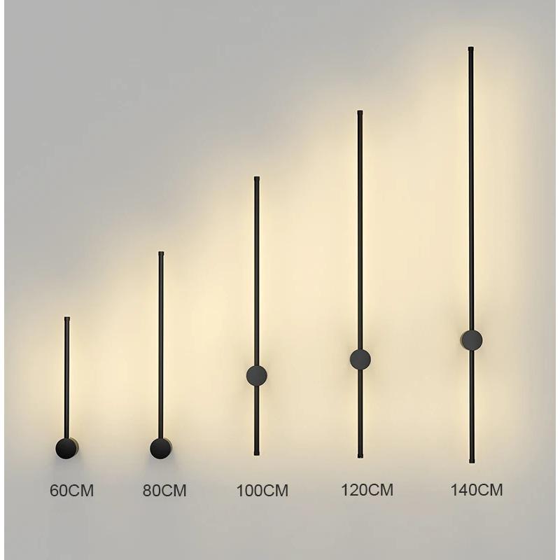 60cm Long Tube Shape Aluminum Linear Indoor LED Wall Lamp