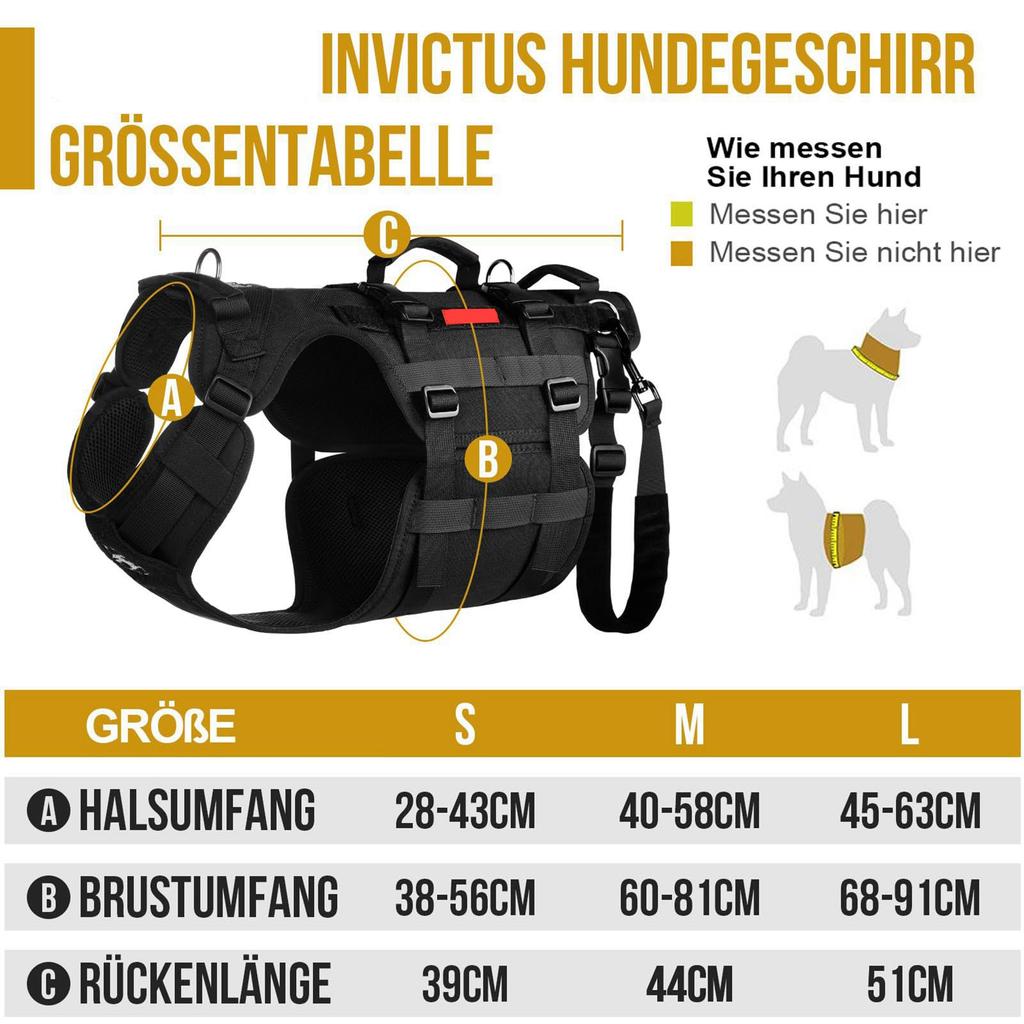 Dog Harness Vest 360 Deg Support Nylon Detachable Hind Leg Strap Breathable Training Dog Vest Black