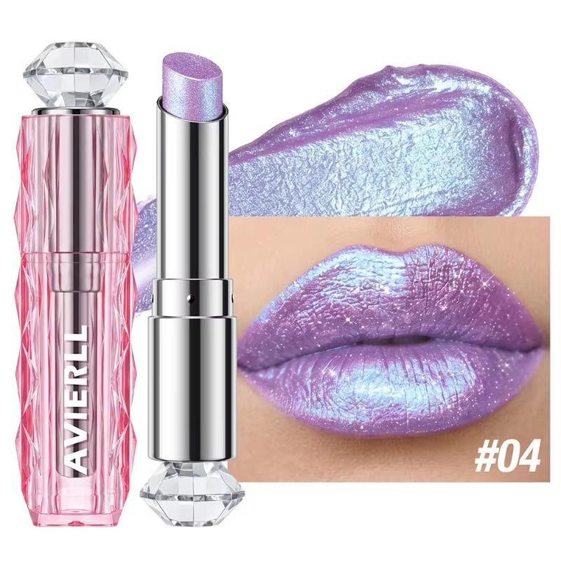 Polarizing Lipstick Starlight Holographic Shimmer Lip Stick Long Lasting Moisturizing Plumping Glitter Metallic Lip Tint Makeup