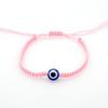 1PC Evil Eye Bracelet Handwoven Adjustable Friendship Cord with Blue Eye Charm - Stretchable Spiritual Protection Anklet for Women Men 15-30cm